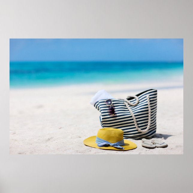 Poster Férias tropicais de praia (Frente)