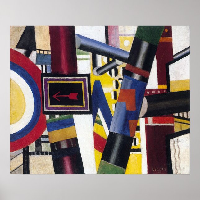 PÔSTER FERNAND LEGER-THE RAILWAY CROSSING LARGE (Frente)