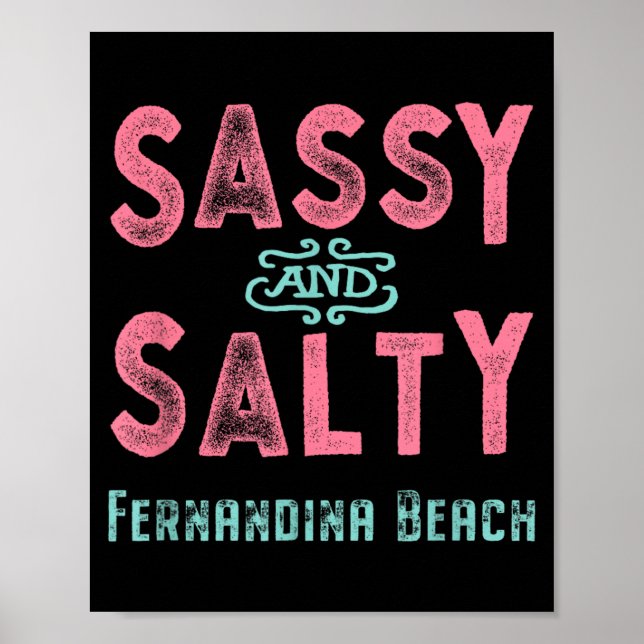 Poster Fernandina Beach Flórida Sy e Salgado (Frente)