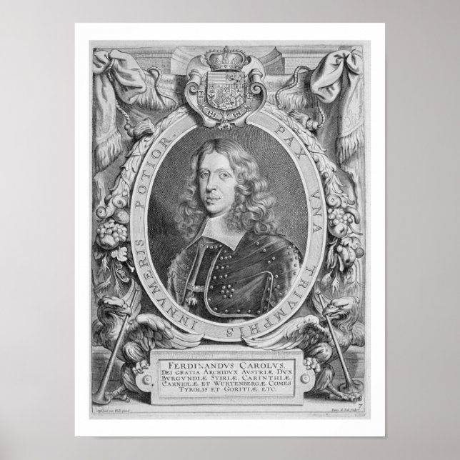 Poster Fernando III (1608-57) Arquiduque da Áustria, Sant (Frente)