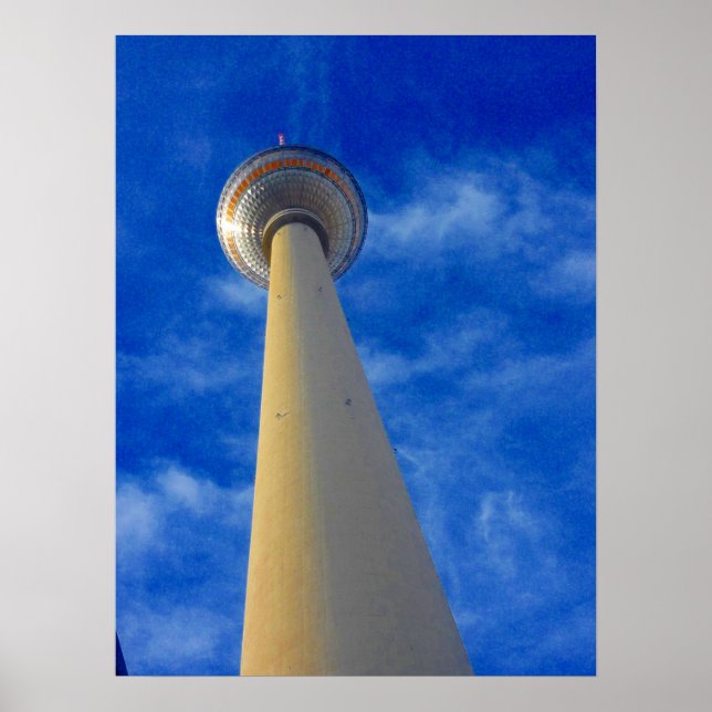 Poster fernsehturm berlin azul (Frente)