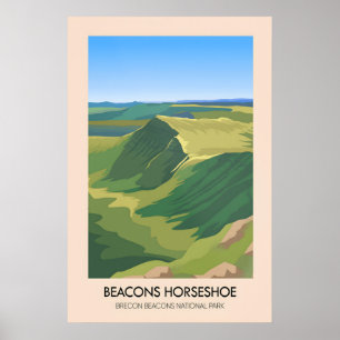 Poster Ferradura de Beacons Parque Nacional de Brecon Bea