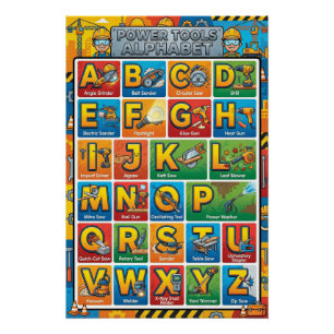 Pôster Ferramentas de A-Z em Potência Alfabeto