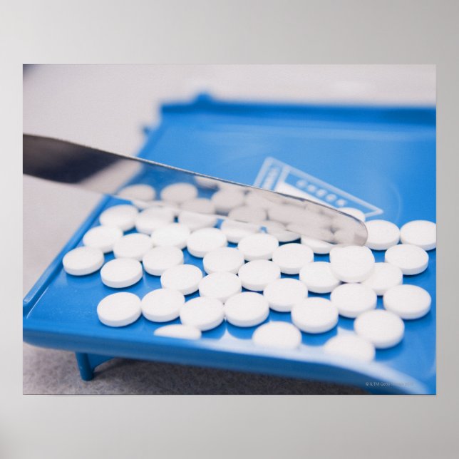 Pôster Ferramentas de farmácia, comprimidos, medicação (Frente)