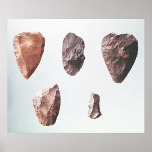 Pôster Ferramentas de pedra pré-históricas, de Grotte d