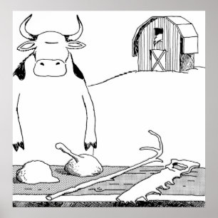 Poster Ferramentas de Vaca HQ CORTADAS APENAS EM BRANCO