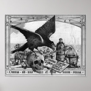 Pôster Ferramentas do laboratório da alquimia para o