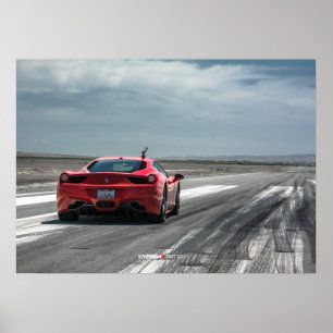 Poster Ferrari 458 Italia pronto para competir