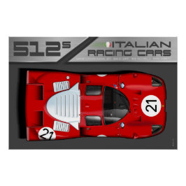 Pôster Ferrari 512S Sebring No.21