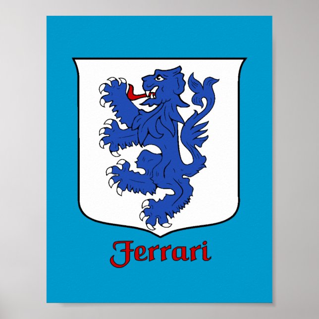 Poster Ferrari Family Shield Print (Frente)