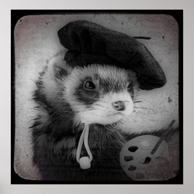 Poster Ferret as Artist (Frente)