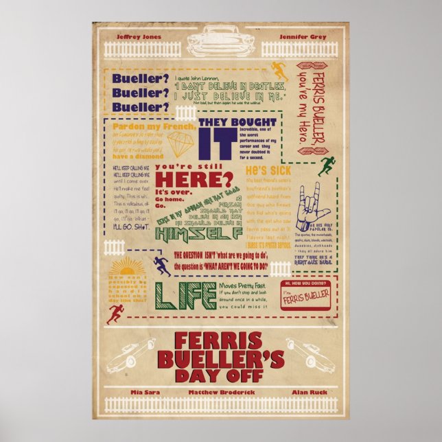 Poster Ferris Bueller (Frente)