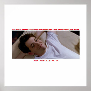 Poster Ferris Bueller Day Off Life move bonito rápido
