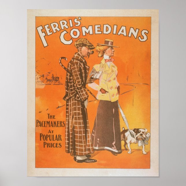 Poster Ferris Comedians "Pacemakers at Popular Prices" (Frente)