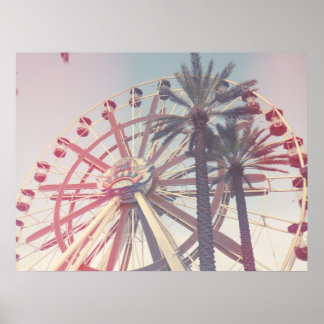 Poster Ferris Wheel e Palms