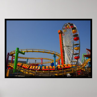 Poster Ferris Wheel e Rollercoaster