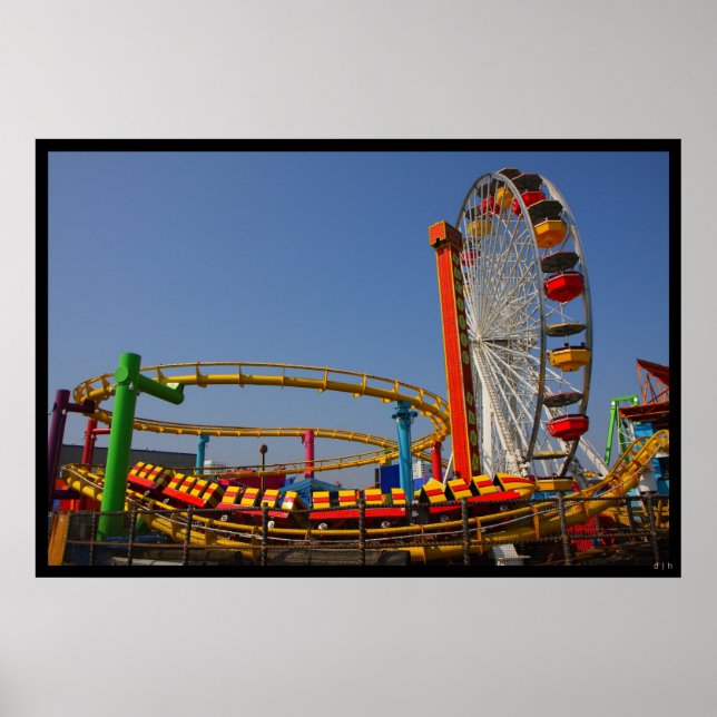 Poster Ferris Wheel e Rollercoaster (Frente)