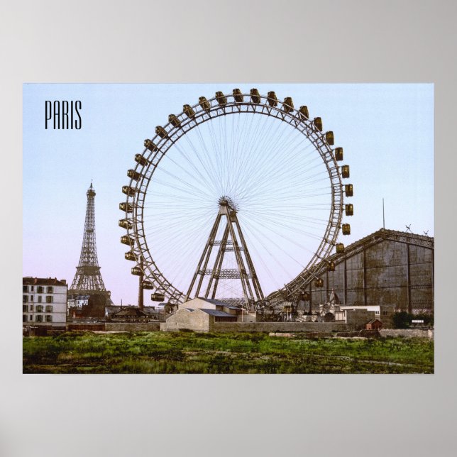 Poster Ferris Wheel em Paris (1900) (Frente)