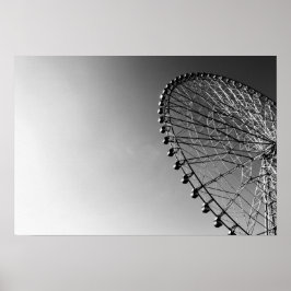 Poster Ferris Wheel in Black and White