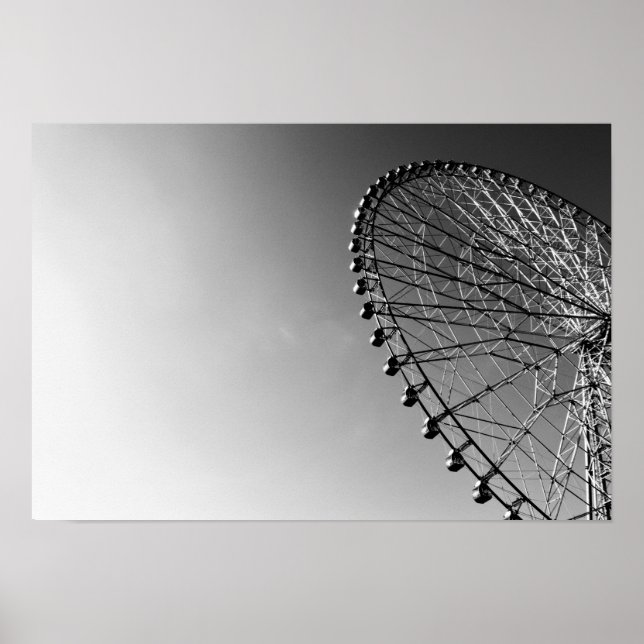 Poster Ferris Wheel in Black and White (Frente)