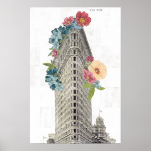 Poster Ferro liso floral   New York, NY