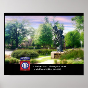 Pôster Ferro Mike com o 82nd emblema transportado por via