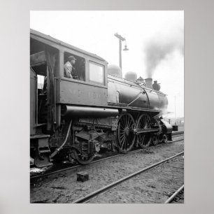 Pôster Ferrovia Michigan Central, 1904. Foto Antiga