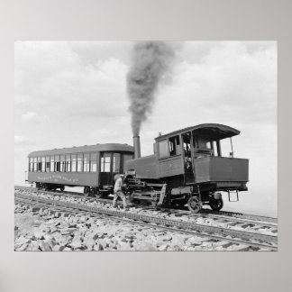 Pôster Ferrovia Pikes Peak, 1900. Foto Antiga