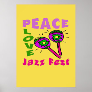 Pôster Fest do jazz do amor da paz