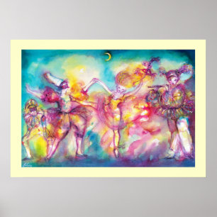 Poster FESTA À FANTASIA, Máscaras de Carnaval, Dança, Mús