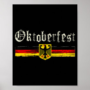 Poster Festa alemã de bebida vintage oktoberfest