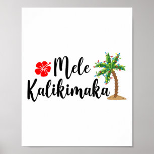 Poster Festa Aloha de Natal da Praia de Natal Mele Kaliki