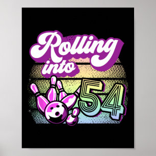 Poster Festa boliche A Passar Para 54 Boliches Aniversári