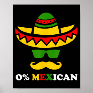 Poster Festa cinco de mayo engraçada zero por cento mexic