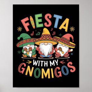 Poster Festa Com Meus Gnomigos Design Divertido Cinco De