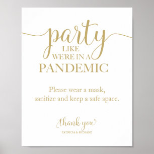 Poster Festa como se estivéssemos num Sinal de Pandemia