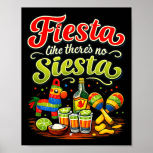 Poster Festa como se não houvesse siesta equipe da festa