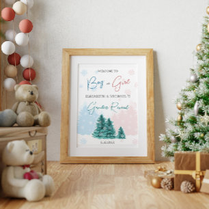 Poster Festa da Revelação do Gênero no Inverno de Natal