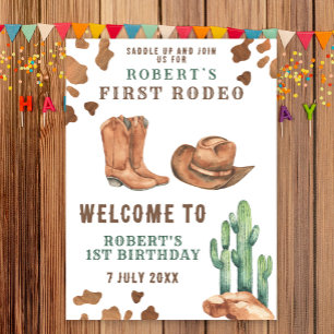 Poster Festa de 1º Aniversário COWBOY 