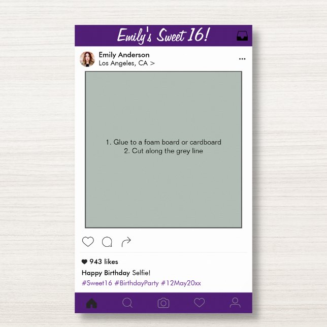 Pôster Festa de 16 Anos Quadro de Foto Booth de Propagand (Criador carregado)