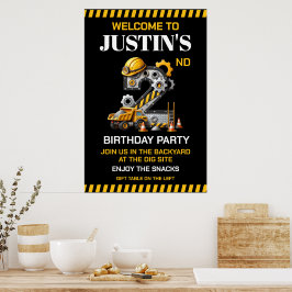 Poster Festa de 2º Aniversário de Construção