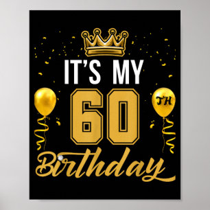 Poster festa de 60 anos anos de idade aniversário para ho