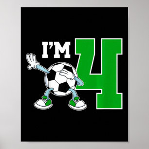 Poster Festa de Aniversário de 4 anos de Futebol Infantil