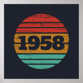 Poster Festa de aniversário de 65ª safra personalizada