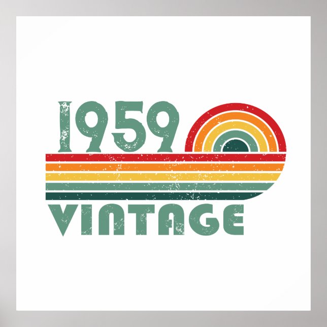 Poster Festa de aniversário de 65ª safra personalizada (Frente)