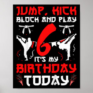 Poster Festa de Aniversário de 6 anos de Karatê para Cria