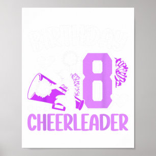 Poster Festa de Aniversário de 8 anos de Cheerleader _1