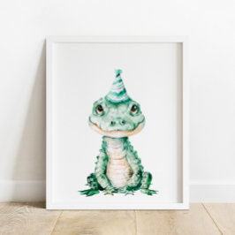 Poster Festa de aniversário de Animais Safari Selvagens C