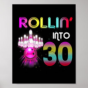 Poster Festa de Aniversário de Boliche Fazendo 30 Anos 30