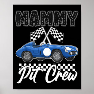 Poster Festa de aniversário de carro de corrida família m